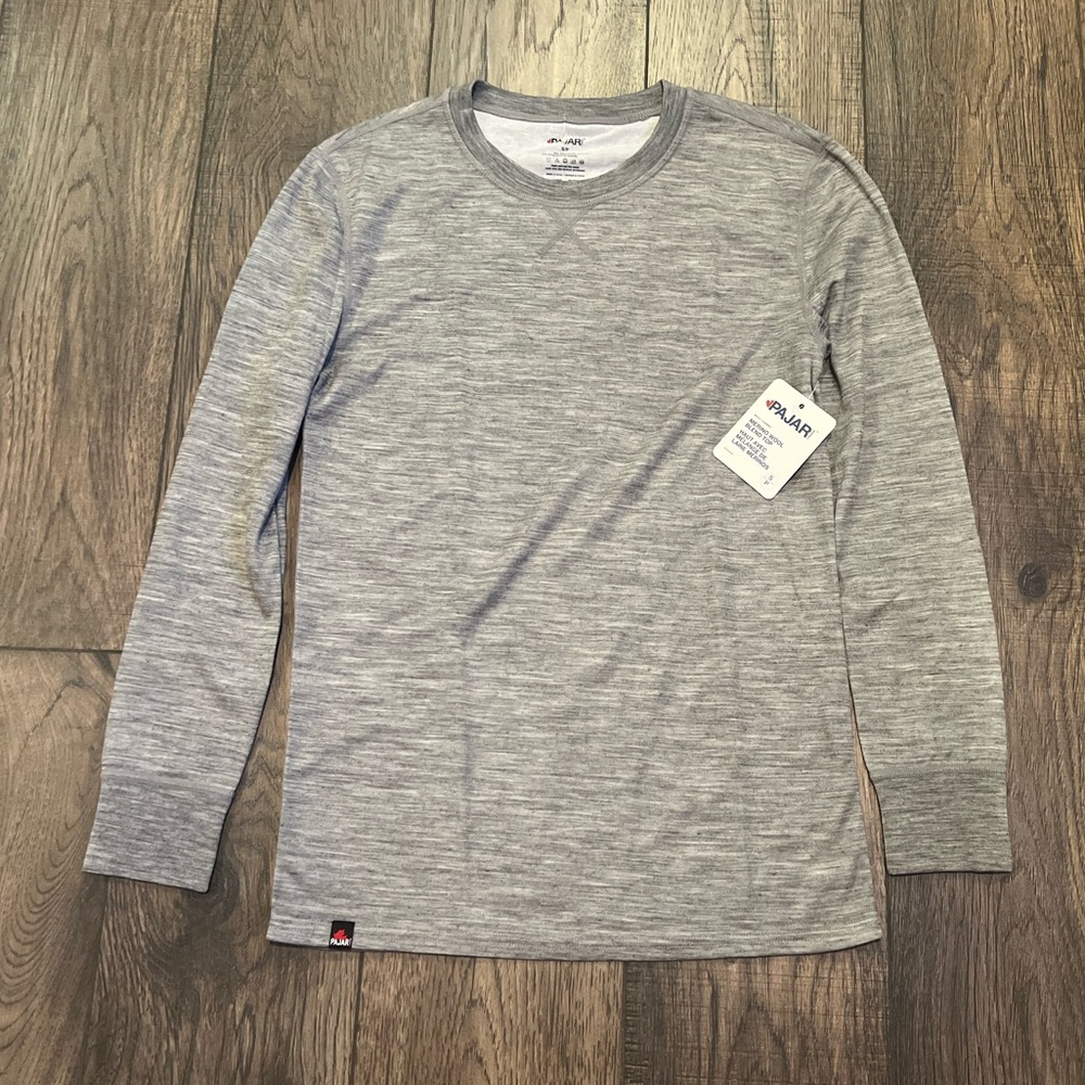 NEW🩶Pajar Grey Merino wool blend Crew Long Sleeve $70